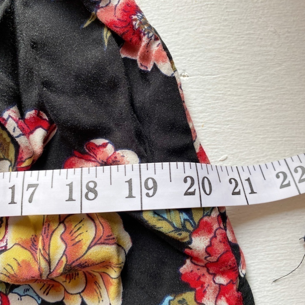 XHILARATION Black Floral Long Sleeve Mini Dress - Picture 12 of 16